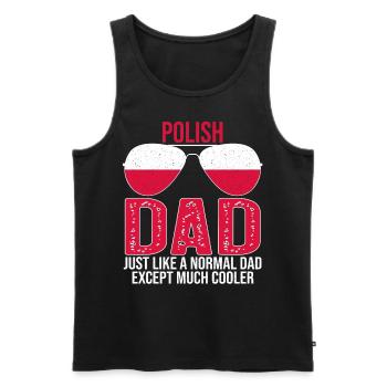 Polish Dad Poland Flag Sunglasses Father's Day - Men's Premium Organic Tank Top - black - Front - Michal (187cm)