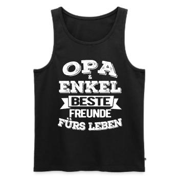Opa und Enkel Beste Freunde Fürs Leben - Männer Premium Bio Tank Top - Schwarz - Vorne - Michal (187cm)