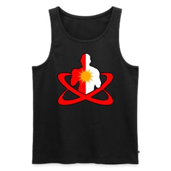 Boxhabdschuhe Ezidi Boxen Ezidxan Flagge - Männer Premium Bio Tank Top - Schwarz - Vorne - AI Model Male 178 light (178cm)