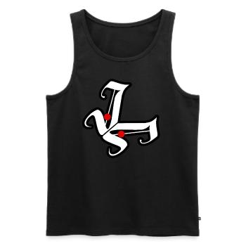 JJ bösartig aber stylisch - Männer Premium Bio Tank Top - Schwarz - Vorne - AI Model Male 178 light (178cm)