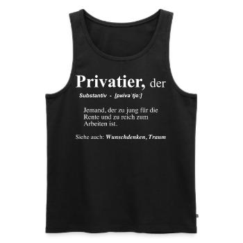 Lustiger Renten Ruhestand Spruch Rentner - Männer Premium Bio Tank Top - Schwarz - Vorne - Michal (187cm)