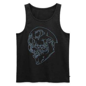Totenkopf Schädel Skull Halloween Horreur Métal Emo - Débardeur bio Premium Homme - noir - Devant - Michal (187cm)