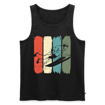 Airboarding Air Cushion Sled Airboard Winterspo - Men's Premium Organic Tank Top - black - Front - AI Model Male 178 light (178cm)