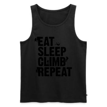 Klettern Bouldern Kletterer Bergsteiger Felsklette - Männer Premium Bio Tank Top - Schwarz - Vorne - Michal (187cm)