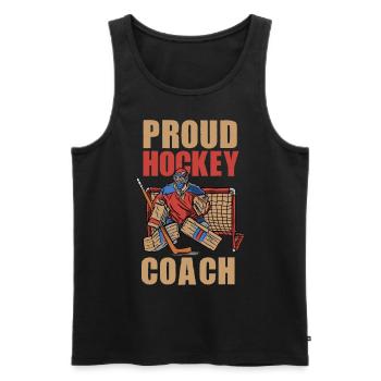 Entraîneur de hockey sur glace Joueurs de hockey sur glace Hockey sur glace Schl - Débardeur bio Premium Homme - noir - Devant - Michal (187cm)