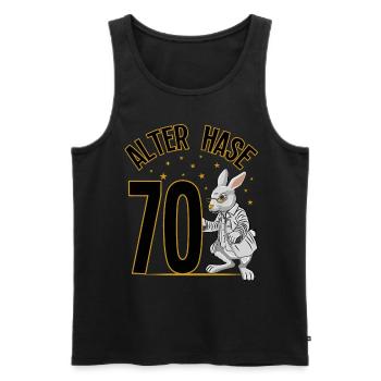70 Geburtstag Geschenke lustig 70. Geburtstag Mann - Männer Premium Bio Tank Top - Schwarz - Vorne - Michal (187cm)