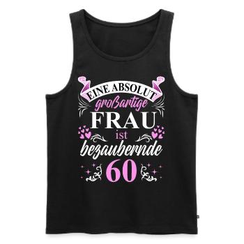60. Geburtstag 60 Jubiläum 60 Ehrentag 60 Jahre - Männer Premium Bio Tank Top - Schwarz - Vorne - Michal (187cm)