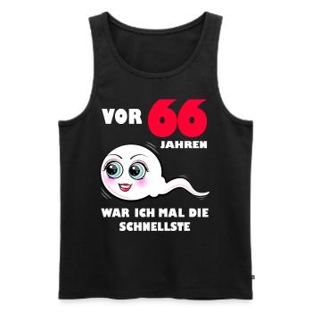 66 Geburtstag 66. Jubiläum 66. Ehrentag Geschenk - Männer Premium Bio Tank Top - Schwarz - Vorne - Michal (187cm)