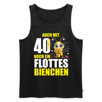 40 Geburtstag Frauen Geschenk lustig Biene Imker - Männer Premium Bio Tank Top - Schwarz - Vorne - Michal (187cm)