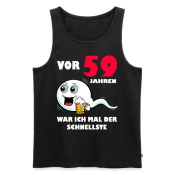 59. Geburtstag lustig 59.Ehrentag 59. Jubiläum - Männer Premium Bio Tank Top - Schwarz - Vorne - Michal (187cm)