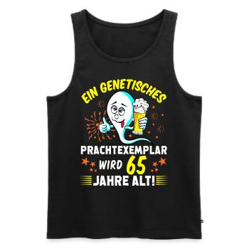 Vor 65 Jahren war ich mal der Schnellste 65 Jahre - Männer Premium Bio Tank Top - Schwarz - Vorne - AI Model Male 178 light (178cm)