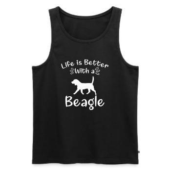 Beagle Beagle Dog Beagle Puppy Beagle Owner - Men's Premium Organic Tank Top - black - Front - AI Model Male 178 light (178cm)