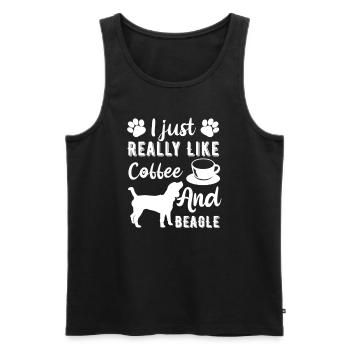 Beagle Beagle Dog Beagle Puppy Beagle Owner - Men's Premium Organic Tank Top - black - Front - AI Model Male 178 light (178cm)