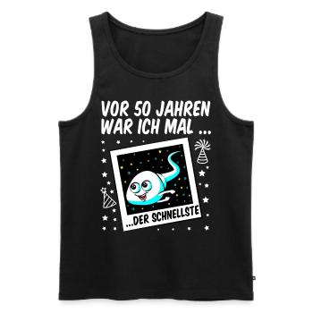 50. Geburtstag Mann lustig Club der alten Säcke 50 - Männer Premium Bio Tank Top - Schwarz - Vorne - AI Model Male 178 light (178cm)