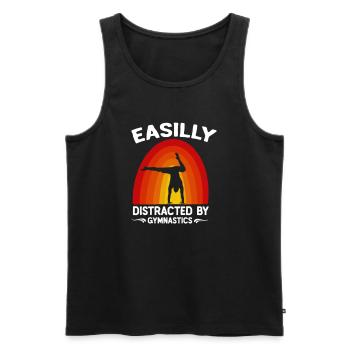 Gymnastique Gymnastique Au sol Gymnastique Gymnaste Cadeau - Débardeur bio Premium Homme - noir - Devant - Michal (187cm)