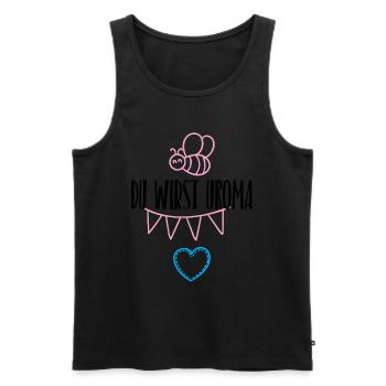 Du wirst Uroma! - Männer Premium Bio Tank Top - Schwarz - Vorne - AI Model Male 178 light (178cm)