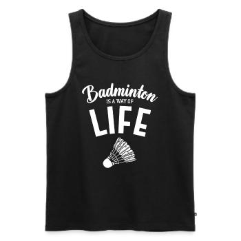 Badminton and badminton - Men's Premium Organic Tank Top - black - Front - Michal (187cm)
