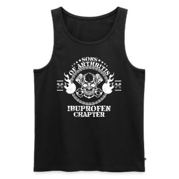 Sons mit Arthritis Ibuprofen Motorradfahrer - Männer Premium Bio Tank Top - Schwarz - Vorne - Michal (187cm)