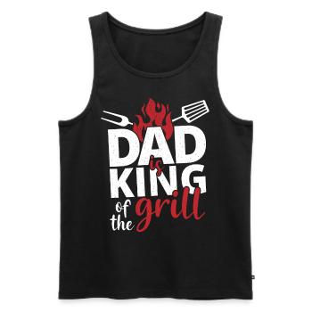 Papa Père Grill Barbecue - Débardeur bio Premium Homme - noir - Devant - Michal (187cm)