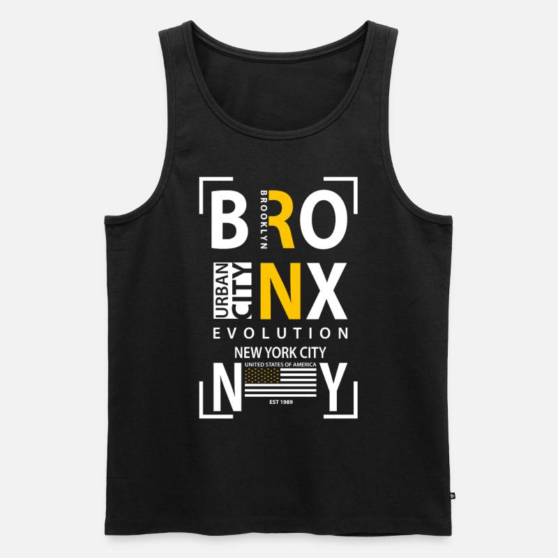 BRONX - Männer Premium Bio Tank Top - Schwarz
