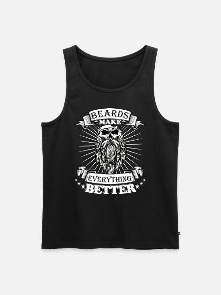 Beards make everything better - Men's Premium Organic Tank Top - black