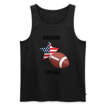 American Football USA Sport Geschenkidee Streetwea - Men's Premium Organic Tank Top - black - Front - AI Model Male 178 light (178cm)