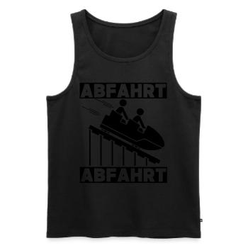 Abfahrt Abfahrt Achterbahn Freizeitpark Adrenalin - Männer Premium Bio Tank Top - Schwarz - Vorne - Michal (187cm)