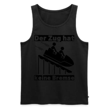 Der Zug hat keine Bremse Mallorca 2022 Party Malle - Männer Premium Bio Tank Top - Schwarz - Vorne - Michal (187cm)