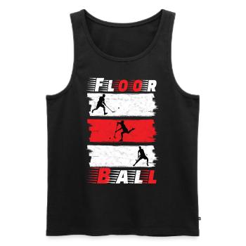 Floorball Floorball Salibandy Athlètes - Débardeur bio Premium Homme - noir - Devant - Michal (187cm)
