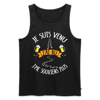Geschenke für Bierliebhaber Humor biere apero - Männer Premium Bio Tank Top - Schwarz - Vorne - Michal (187cm)