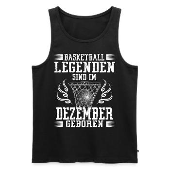 Dezember Geburtstag Geschenk Basketball Basketball - Männer Premium Bio Tank Top - Schwarz - Vorne - Michal (187cm)