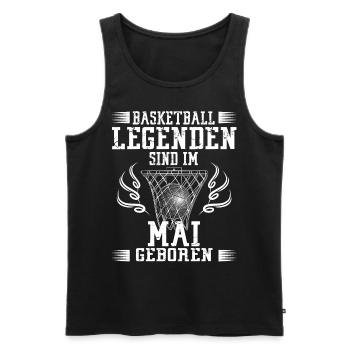 Mai Geburtstag Geschenk Basketball Basketballer - Männer Premium Bio Tank Top - Schwarz - Vorne - Michal (187cm)