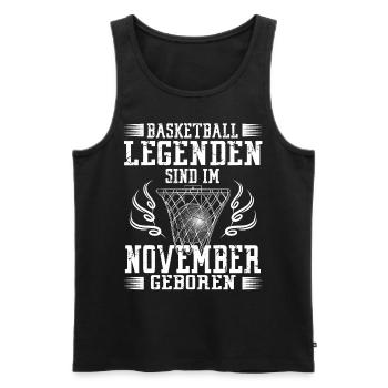 November Geburtstag Geschenk Basketball Basketball - Männer Premium Bio Tank Top - Schwarz - Vorne - Michal (187cm)