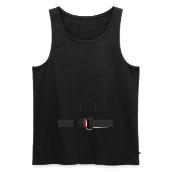 Ein Gurt für alle Fälle - Männer Premium Bio Tank Top - Schwarz - Vorne - Michal (187cm)