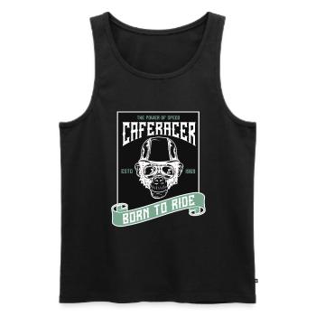 Biker, Motorradfahrer - Männer Premium Bio Tank Top - Schwarz - Vorne - Michal (187cm)