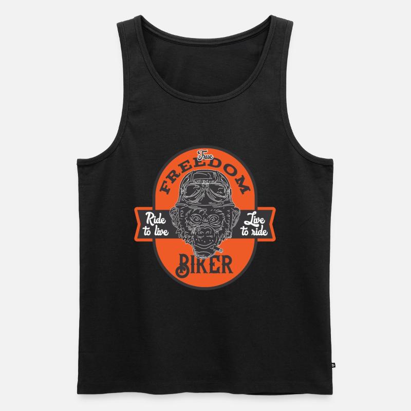 Biker, Motorradfahrer - Männer Premium Bio Tank Top - Schwarz