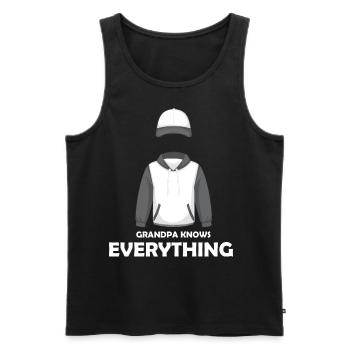 Opa weiß alles Ruhestand Senior Humor Enkelkinder - Männer Premium Bio Tank Top - Schwarz - Vorne - Michal (187cm)