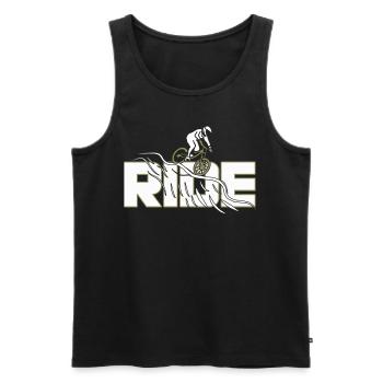 Mountain Bike Downhill Bike Tour Biker - Men's Premium Organic Tank Top - black - Front - Michal (187cm)