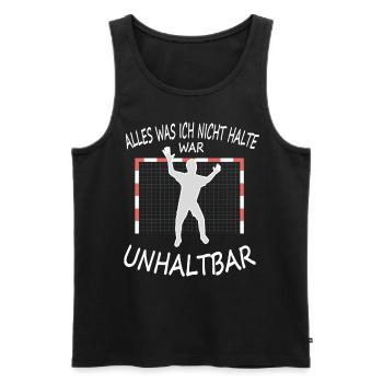 Handballer Torwart Handball Mannschaft Team - Männer Premium Bio Tank Top - Schwarz - Vorne - Michal (187cm)
