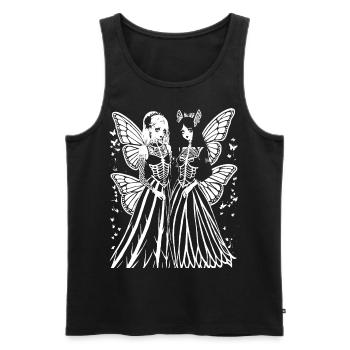 Foxes Japanese Cherry Blossom Flower Kitsune Fox - Men's Premium Organic Tank Top - black - Front - Michal (187cm)