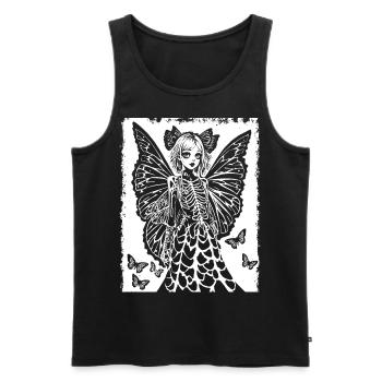Fairycore Aesthetics Skeleton Fairy Goth Gothic G - Men's Premium Organic Tank Top - black - Front - Michal (187cm)