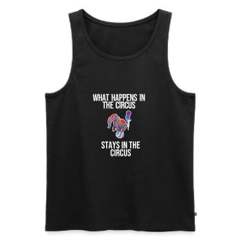 What happens in the circus stays in the circus management - Men's Premium Organic Tank Top - black - Front - Michal (187cm)