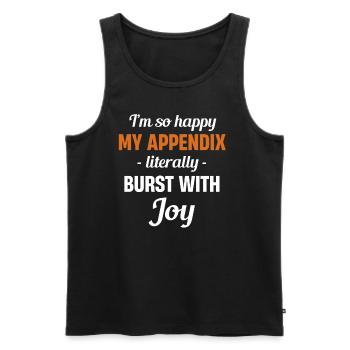 I'm so happy that my appendix - Men's Premium Organic Tank Top - black - Front - AI Model Male 178 light (178cm)