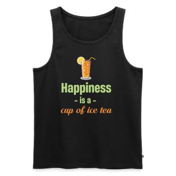 Glück Ist Eine Tasse Eistee Gemischter - Männer Premium Bio Tank Top - Schwarz - Vorne - AI Model Male 178 light (178cm)