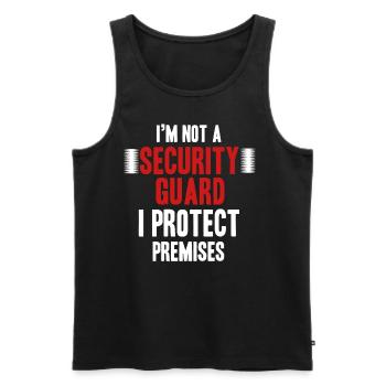I'm not a security guard, I'm protecting the - Men's Premium Organic Tank Top - black - Front - AI Model Male 178 light (178cm)