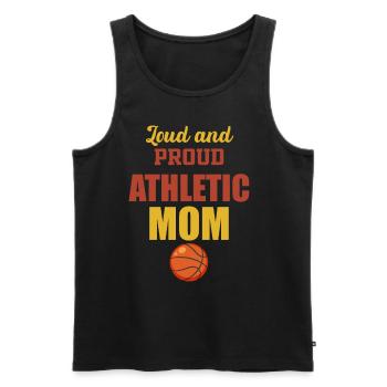 Laute Und Stolze Athletische Mutter Sportspieler - Männer Premium Bio Tank Top - Schwarz - Vorne - Michal (187cm)