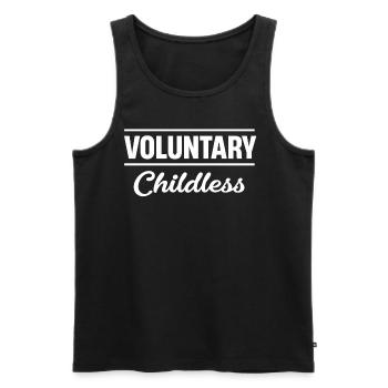 Volunteer Childless Funny Childfree - Men's Premium Organic Tank Top - black - Front - Michal (187cm)