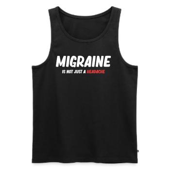 La migraine n’est pas seulement un trouble de maux de tête - Débardeur bio Premium Homme - noir - Devant - Michal (187cm)