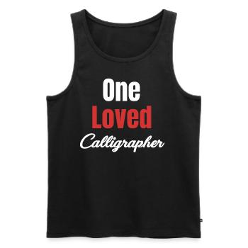 A Beloved Calligrapher Funny Craftsman - Men's Premium Organic Tank Top - black - Front - AI Model Male 178 light (178cm)