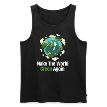 Make The World Great Again Schutz Klimawandel - Männer Premium Bio Tank Top - Schwarz - Vorne - AI Model Male 178 light (178cm)